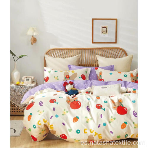 Juegos de cama de primavera con estampado de algodón 100% orgánico